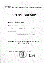 Diplom Urkunde